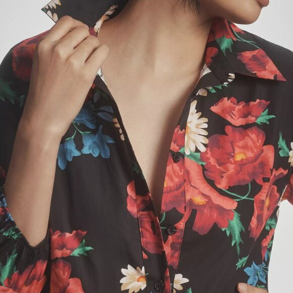 NWT Anthropologie's The Bettina Tiered Shirt Dress by Maeve Petite Small - Picture 4 of 7